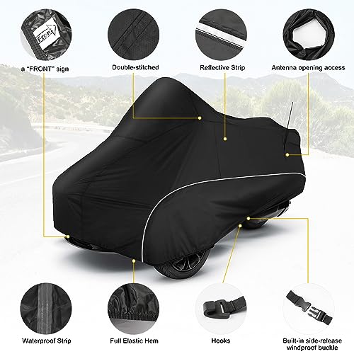 for Spyder F3 Full Cover Compatible with Can-Am Spyder F3T Tour & Limited - size: for Spyder F3T