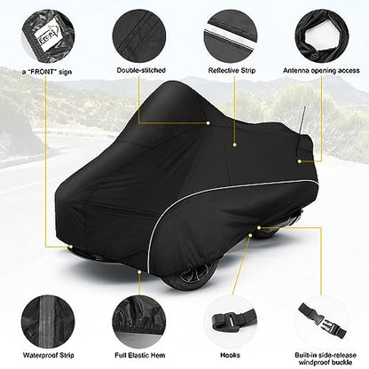 for Spyder F3 Full Cover Compatible with Can-Am Spyder F3T Tour & Limited - size: for Spyder F3T