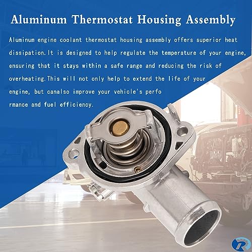 902-852 Aluminu Engine Coolant Thermostat Housing Assembly Replacement for |2011-2018 Dodge Durango Grand Cherokee Wrangler JK |