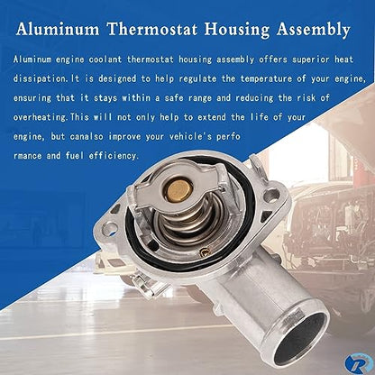 902-852 Aluminu Engine Coolant Thermostat Housing Assembly Replacement for |2011-2018 Dodge Durango Grand Cherokee Wrangler JK |