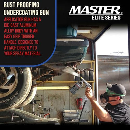 Master Elite Undercoating Spray Gun with Regulator, Flexible Extension Wand
