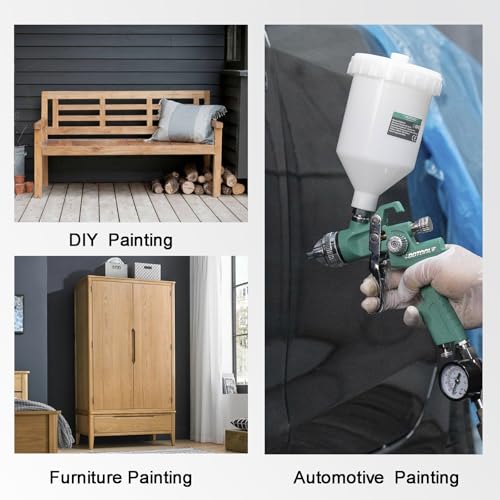 HVLP Spray Gun Kit H827 Automotive Paint Gun with 1.4/1.7/2.0mm Nozzles