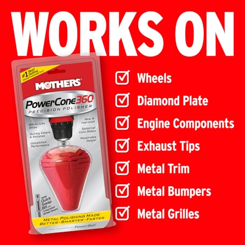 Mothers PowerCone 360, Polishing Tool with Quick Swap Bit (05146)