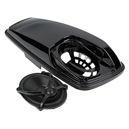 XMT-MOTO Hard Saddlebag Lids W/ 5"X7" Speakers Fit for Harley Touring - style: Black Dual 5x7 Speaker Saddlebag Lids 4 Speakers (14-later)