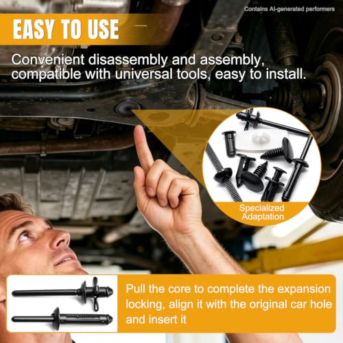 weideer 161PCS Fender Flare Clips for Jeep Wrangler,Fastener Retainer Clips - color: BK+W 7 in 1Fender Flare Clips
