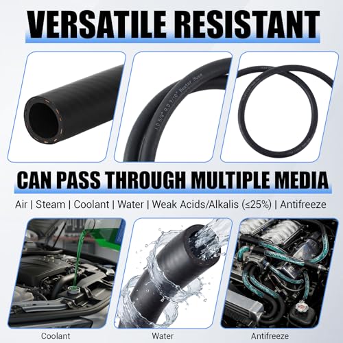 Outus 5/8", 50ft EPDM Heater Hose, 85PSI Black Coolant Hose Automotive - size: 5/8",50FT