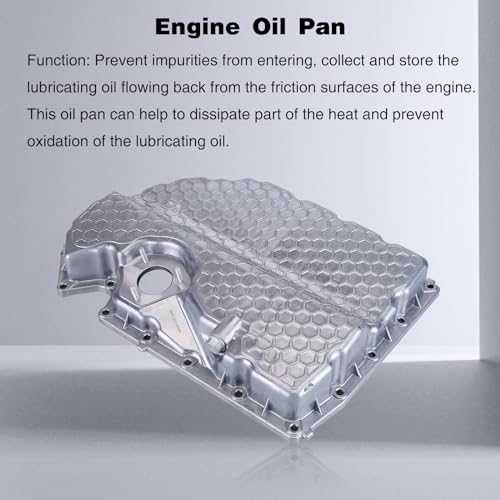 Engine Pan Conversion Kit Swap Retrofit Aluminum Oil Pan Compatible with VW Golf Tiguan A3 TT SEAT Leon Replace 06K103600R Retrofit Low Profile Oil Pan Kit