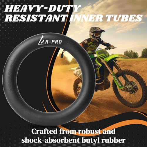 AR-PRO (2-Pack) 2.50/2.75-10 Dirt Bike Replacement Inner Tube Heavy Duty with TR-87 Bent Valve Stem, Compatible for Honda Crf50 /Xr50, Razor MX650 / MX500, Suzuki DRZ70 / JR50, Yamaha PW50 - size: 2.50/2.75-10", TR-87 Valve