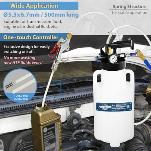 FIRSTINFO 8.5L Pneumatic ATF Refill Pump with 16 Filler Adapters - size: 8.5 Liter w/16pcs Adapter