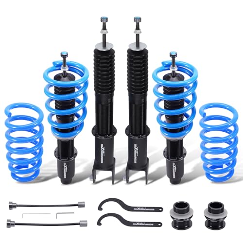 maXpeedingrods Coilover for Cadillac CTS/CTS-V AWD Sedan 2008-2014, for Cadillac CTS/CTS-V Wagon 2010-2014, 24 Levels Damper Adjustable Coilovers, Height Adjustable T6 Upgraded Lowering Kit Blue