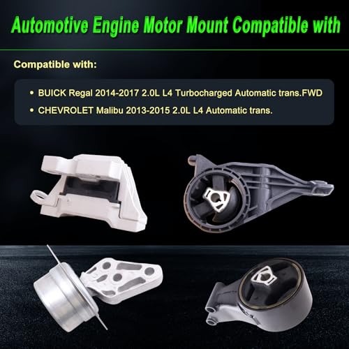 Engine Motor Mount fit Buick Regal 14-17 2.0L Turbo Auto Trans. FWD - size: 2014-2017 2.0L L4 Turbo Auto