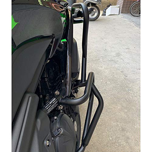 Motorcycle Steel Highway Cage Crash Bar Engine Guard Bumper Frame Falling Protector for Ka-wasaki Versys 650 Versys650 KLE650 KLE 650 15 16 17 18 19 20 21 2015-2021 (Full Set)