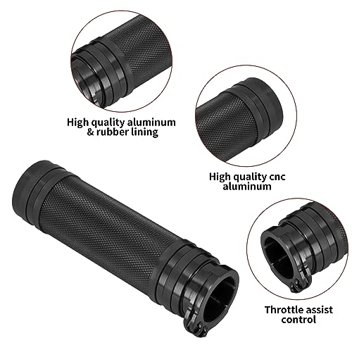 1 Inch Cable Throttle Handlebar Grips Motorcycle Hand Grips - color: #1 Black