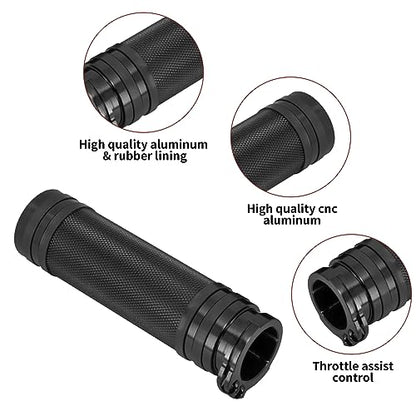 1 Inch Cable Throttle Handlebar Grips Motorcycle Hand Grips - color: #1 Black