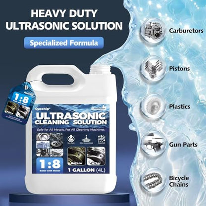 Ultrasonic Carburetor Cleaner for Engine Parts, Makes 9 Gallons, 128 oz - size: 128 Fl Oz (Pack of 1)