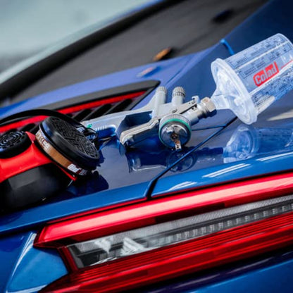 Colad Snap Lid System Automotive Spray Paint Application Kit Including Mixing Cup and Lid with Built in Paint Filter 700 ml (130 Micron Strainer)