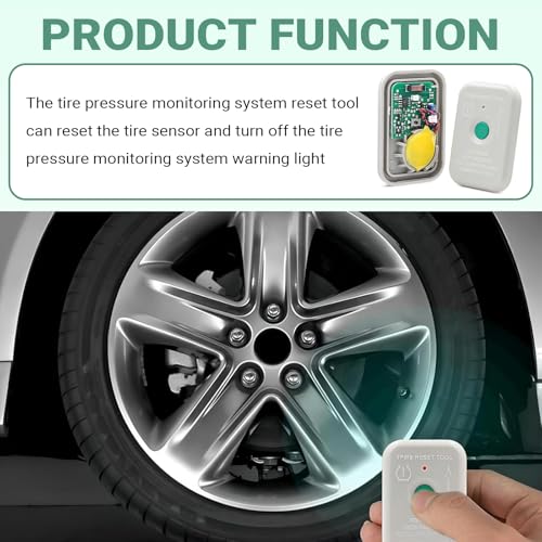 Ford Tpms Relearn Tool, TPMS Tire Pressure Resetter, Tire Pressure Reset Sensor Programming Tool, Replacement OEM# 8C2T-1A203-AB, Compatible with Ford (White)
