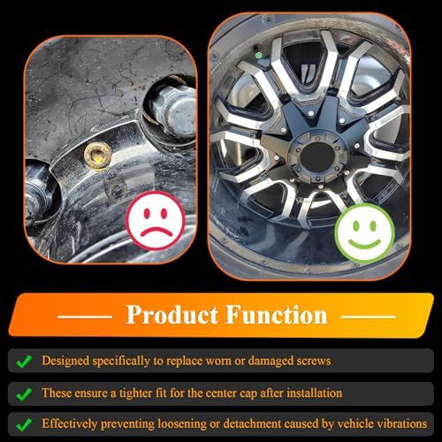 1001-63-B/1001-63GB Center Cap Screws w/Adapter, for Fuel Offroad Wheels - color: Sliver, Short
