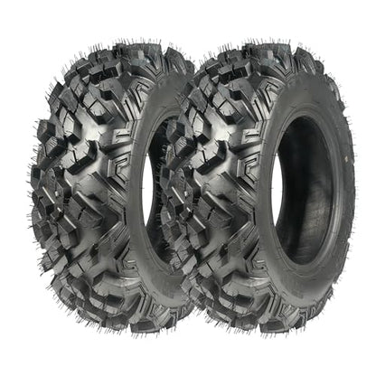 AT25x8-12 ATV Tires ATV＆UTV Trail Sand Off-Road Tires 25x8-12, All Terrain Tires 18mm Tread Depth 25x8x12-6 PR, Tubeless 2PCS - size: DJ1001 25X8-12