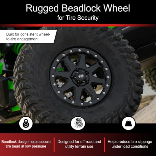 Tusk 4/137 Uinta Beadlock Wheel - 15x7, 4.0+3.0, Matte Black