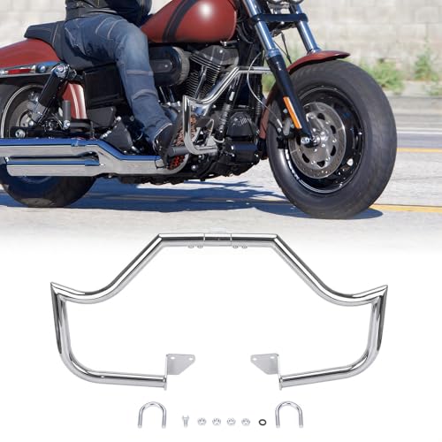 Front Engine Guard Crash Bar for Harley Dyna Low Rider Fat Bob - color: Chrome
