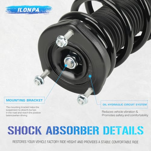 ILONPA Rear Struts Shocks & Sway Bar Links for 2004 2005 2006 Toyota Camry