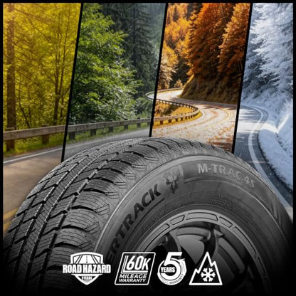 4 Sets Mastertrack M-TRAC 4S Passenger 225/60R16 102HXL 3PMSF Touring Tires - size: 225/60R16