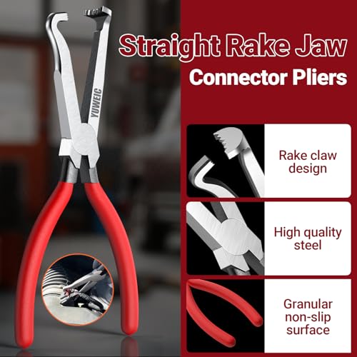 4PCS Electrical Disconnect Pliers Set, Automotive Electrical Disconnect Pliers and Terminal Pin Removal Tool Kit, Professional Automotive Tools for Most Cars, Trucks and SUVs - size: 4