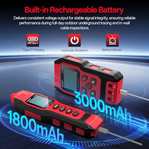 NOYAFA NF-8301 Circuit Tracer, Underground Wire Locator &Digital Multimeter