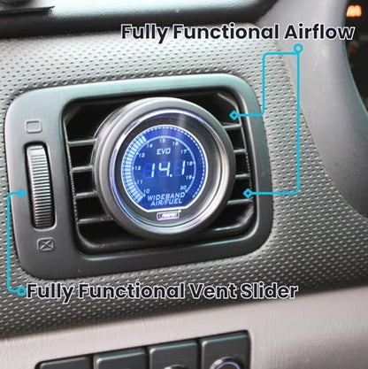 52mm Gauge Pod for 2003-2008 Subaru Forester and 2008 Impreza, Driver Side Vent Replacement, Airflow Retained, PETG Heat-Resistant, Matte Black, Quality Build for Easy Installation