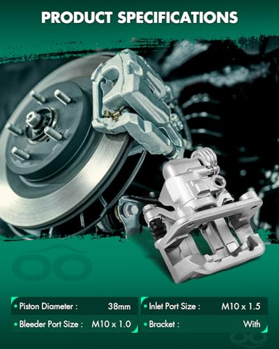 SCITOO - 18B4824A Rear Right Disc Brake Caliper Assembly w/Bracket For Ford - size: Rear Passenger[18B4824A]