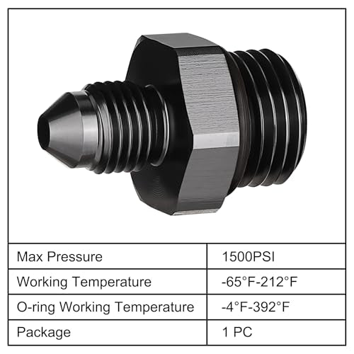 EVIL ENERGY 3AN Flare to AN6 ORB Male O-Ring Fitting Adapter - size: 6AN ORB to 3AN