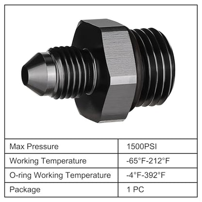 EVIL ENERGY 3AN Flare to AN6 ORB Male O-Ring Fitting Adapter - size: 6AN ORB to 3AN