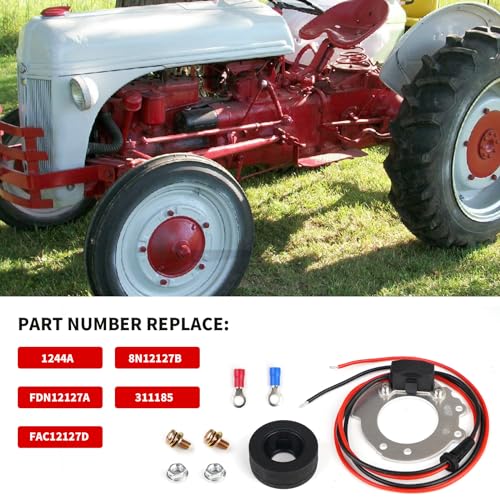 Ignitor Conversion Kit Compatible with Ford 4 Cylinder Tractors 2N 9N 8N 500-900 Series V4 12v Electronic Ignition Module Conversion Kit Replace 1244A