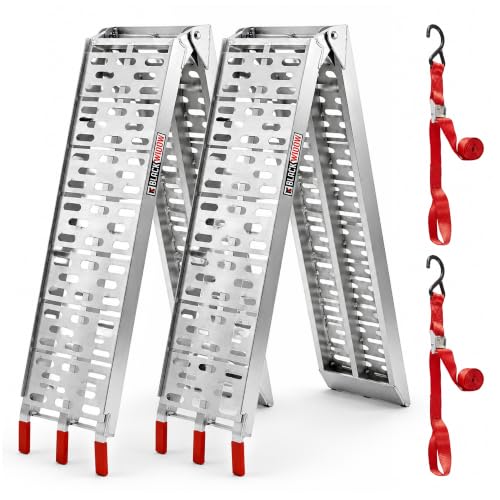 Black Widow Aluminum Folding ATV Loading Ramps, 1,500 lb, 7 Ft 5 in, 2-Pack - size: Pair