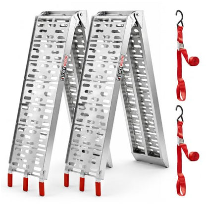 Black Widow Aluminum Folding ATV Loading Ramps, 1,500 lb, 7 Ft 5 in, 2-Pack - size: Pair