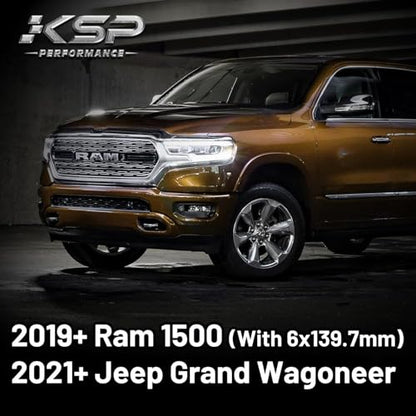 KSP 6x5.5 Wheel Spacers for Ram 1500 2019-2026, 1.5inch 6x139.7 Hubcentric Tire Spacer with 77.8mm Hub Bore M14x1.5 Lug Studs Fit Jeep Grand Wagoneer 2021-2026, 4pcs Forged Spacer for 6-Lug Truck - size: 1.5inch-6 lug-M14x1.5