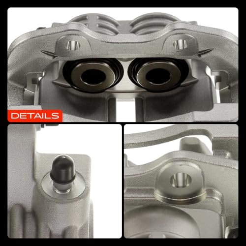 A-Premium Rear Left Driver Disc Brake Caliper with Bracket - style: Dual Piston Rear Left