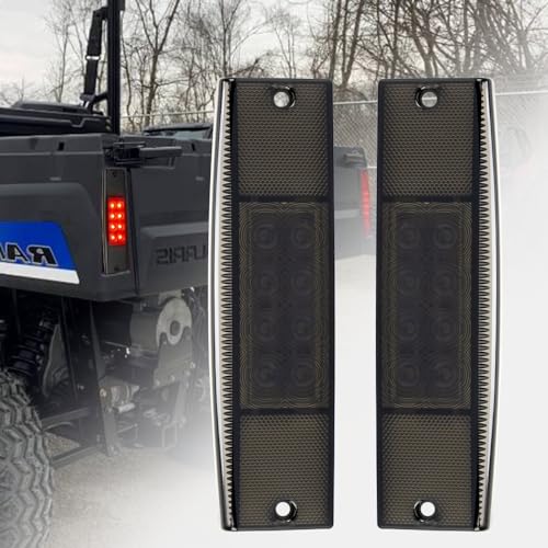 Ranger Rear Tail Light Compatible with Polaris Ranger 400 570 800 EFI MIDSIZE Red Replace OEM 2411450 (2pcs Smoke) - color: 2pcs Smoke