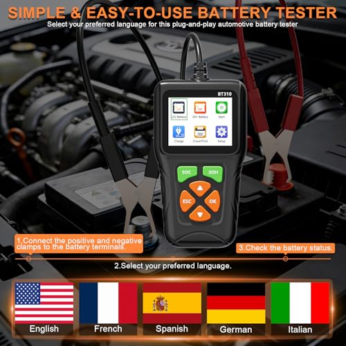 12V 24V Car Battery Tester 100-2000 CCA