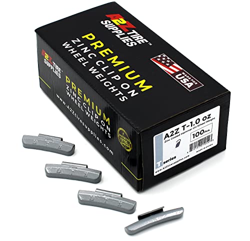 T Series Hammer on ZINC Wheel Weights Coated (1.0oz) Box of 100pcs - size: 1.0oz