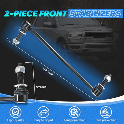 K750616 K750617 Sway Bar Link - Reduce SUV Body Roll - color: 1*K750616 1*K750617, size: Sway Bar Link