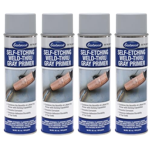 Eastwood Durable Organic Binders Self Etching Weld Thru Gray Aerosol Primer 16.1 oz | 4 Pack