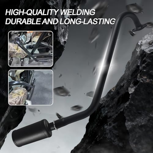 212 Long Exhaust Pipe w Muffler for Coleman CT200U Mini Bike Go Karts parts - size: Long with Muffler
