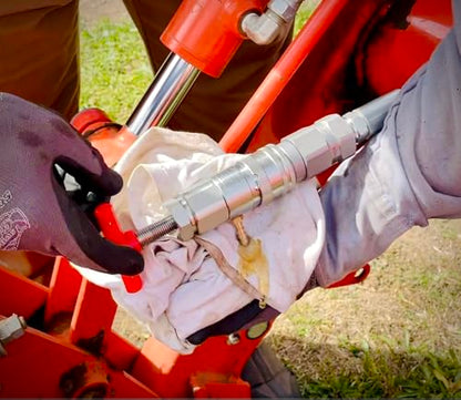 1/2" ISO 16028 Flat Face Skid Steer Male Hydraulic Quick Coupler Pressure Decompression Relief Release Tool by Tractor Relief Tool™