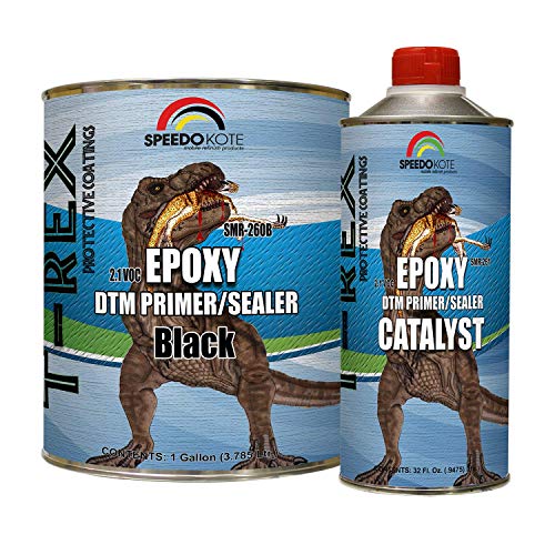 Speedokote Epoxy Fast Dry 2.1 low voc DTM Primer & Sealer Black Gallon Kit, SMR-260B/261