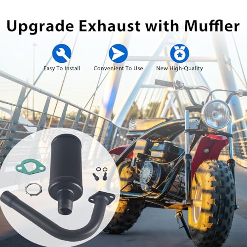Upgrade Exhaust Pipe with Muffler For Predator 212cc 196cc