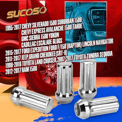 14x1.5 Lug Nuts Replacement for Chevy Silverado Tahoe Suburban Ford F150