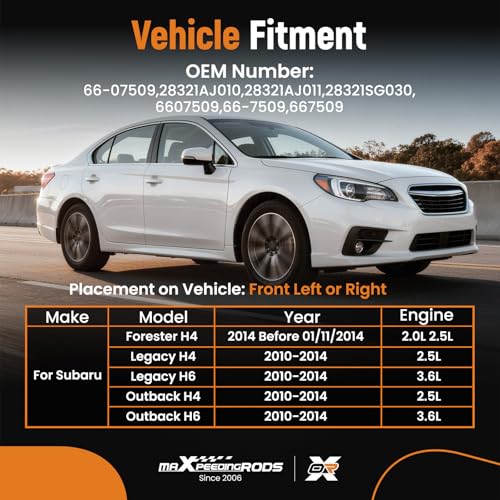 maXpeedingrods Front Left or Right CV Axle Assembly for Subaru Forester - size: 66-07509-1PC