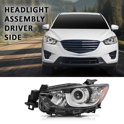 G-PLUS Headlight Assembly Compatible with Mazda CX-5 2013-2016,Left - size: Fit Mazda CX-5 2013-2016 Left(Clear)